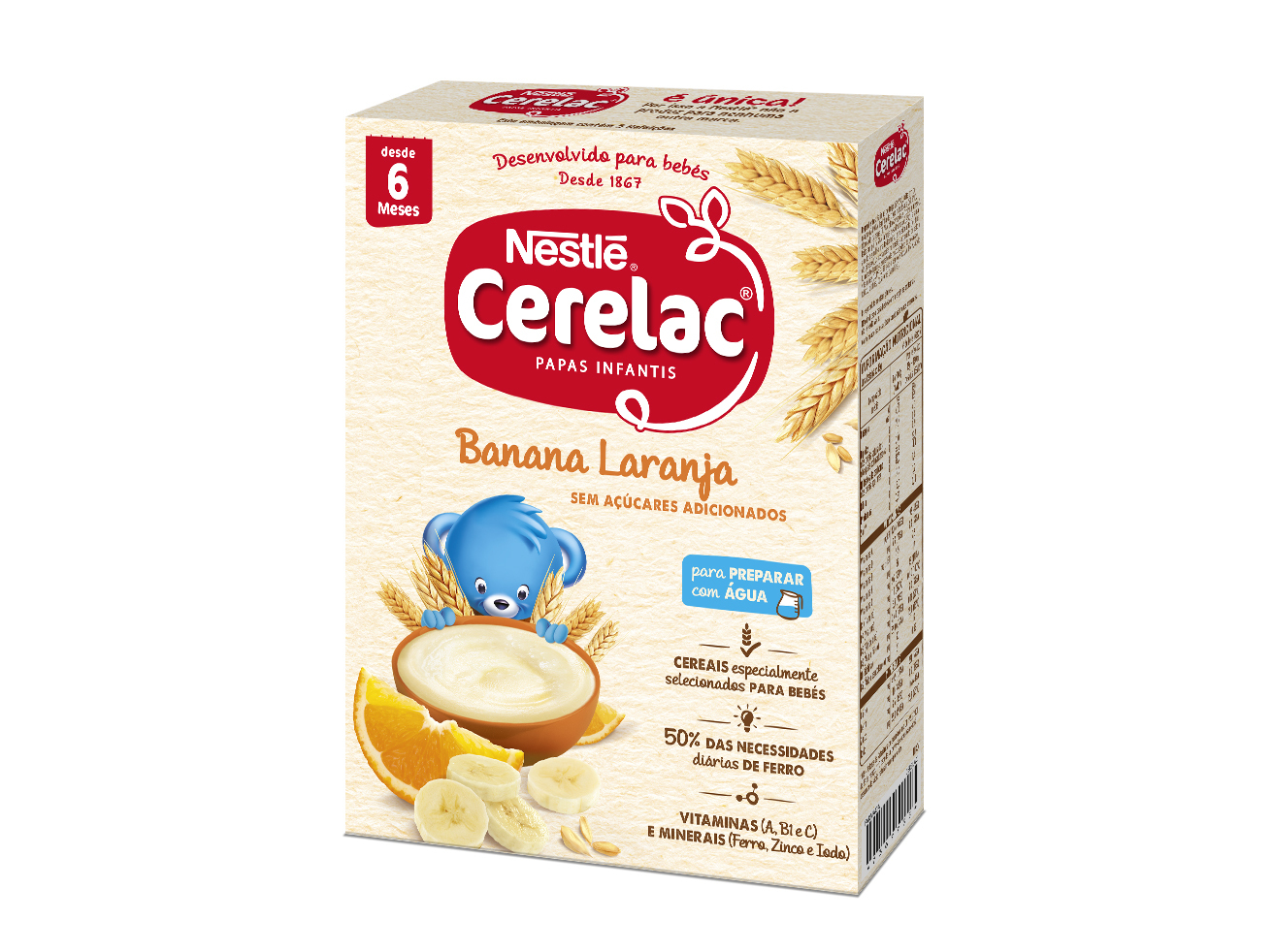 FARINHA LÁCTEA CERELAC BANANA E LARANJA 250G