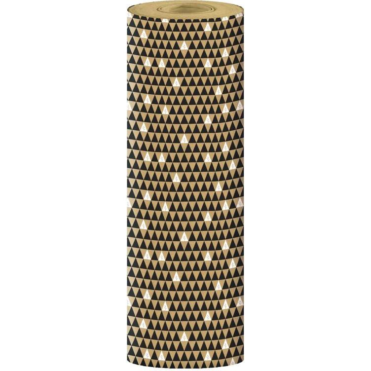 Kraft 70g, Tiny 50x0,35m Triangles noirs - Noir