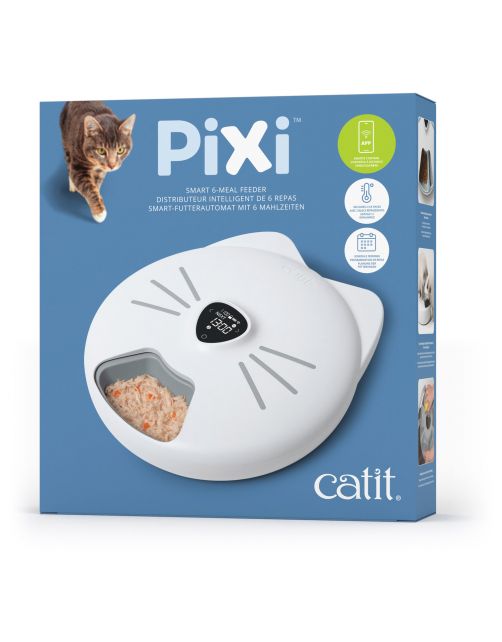 Catit Pixie Smart Feeder - 6 Maaltijden - Voederautomaat - 34x37 cm Wit
