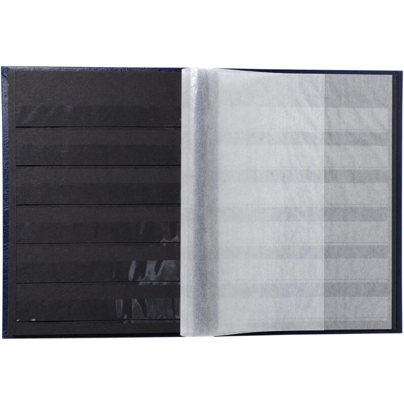 Album de timbres simili-cuir 32 pages noires - 16,5x22,5 cm