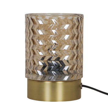 Tafellamp Kim glas goud Ø11cm