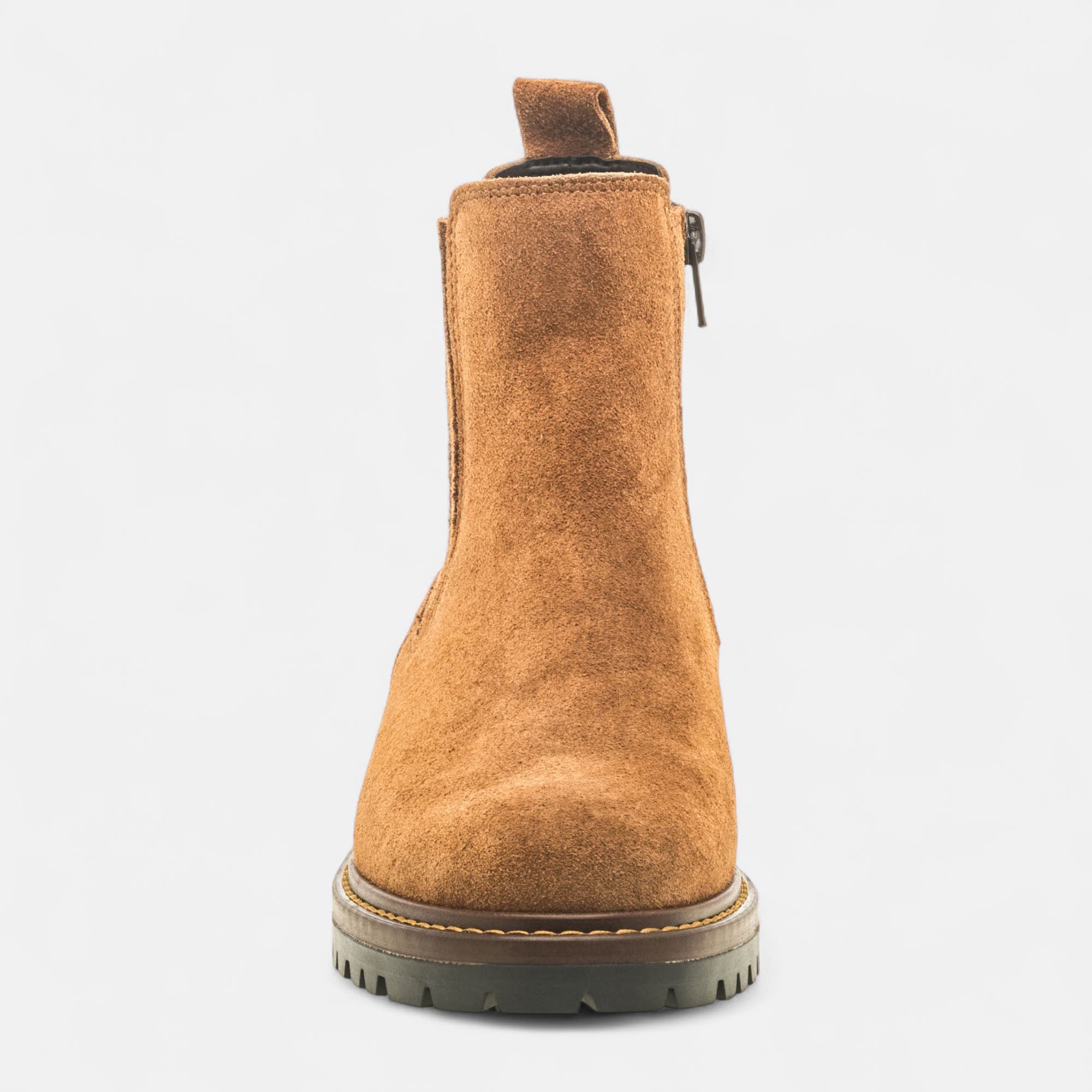 Boots chelsea Femme en cuir cognac