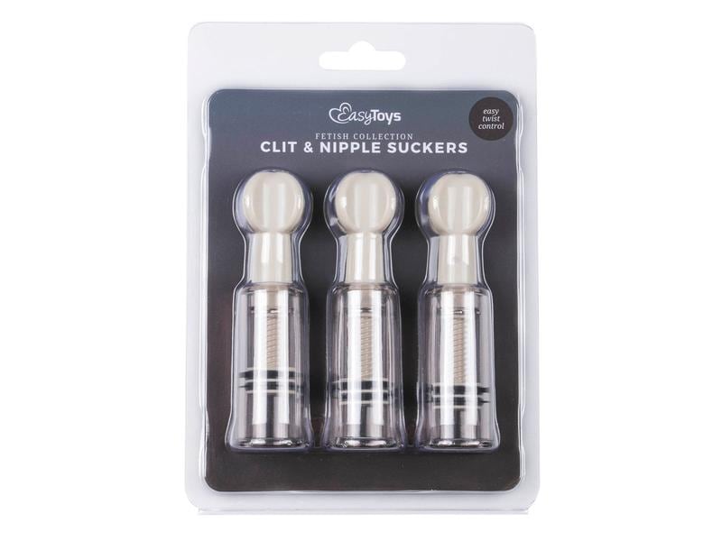Easytoys Fetish Collection Nippel und Klitorissauger 3-teil Set für die Stimulation von Nippel und Klitoris