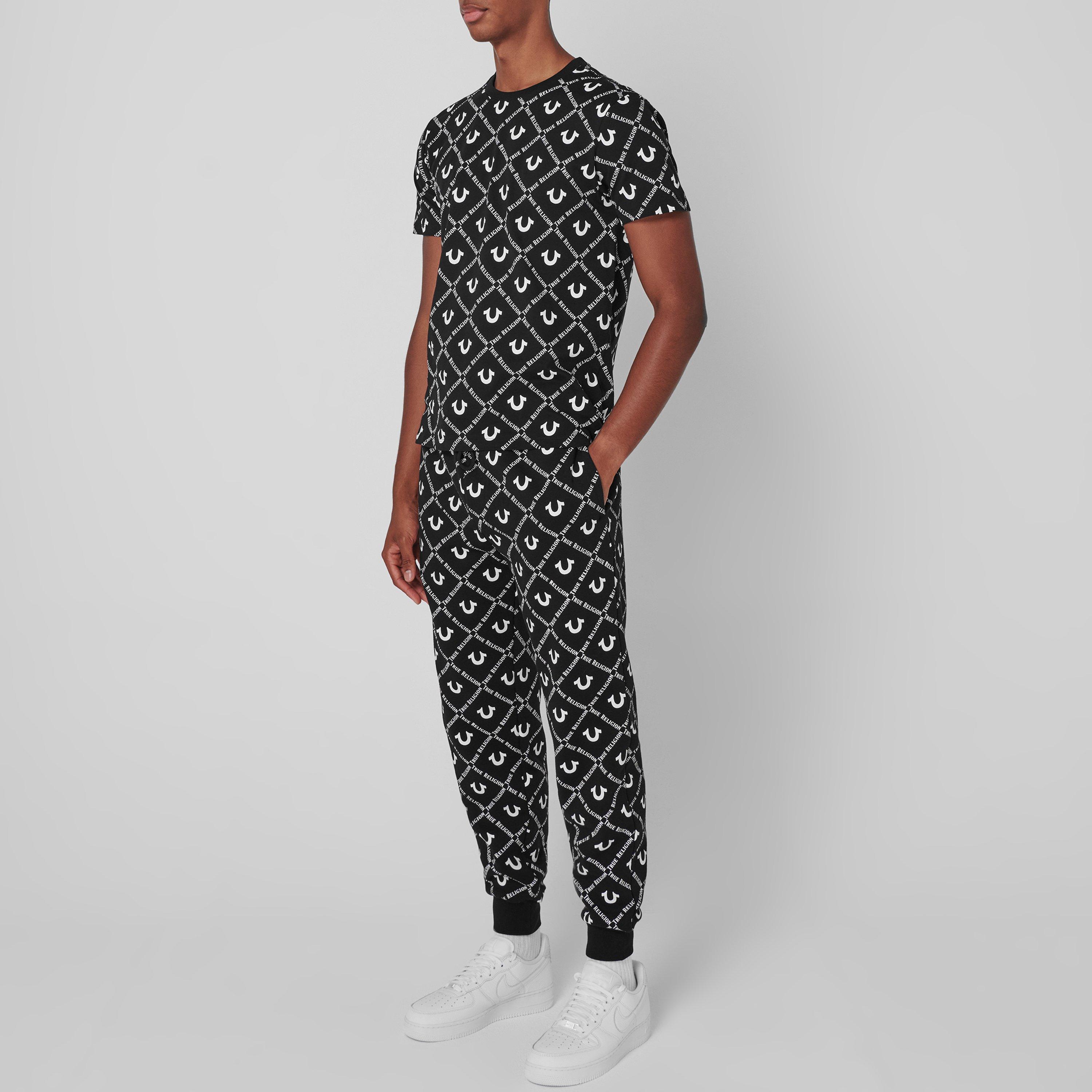 True Religion Allover Logo Joggers