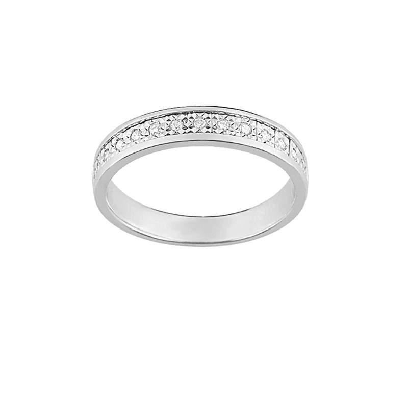 Bague Femme - Or 18 Carats - Diamant 0.10 Carats