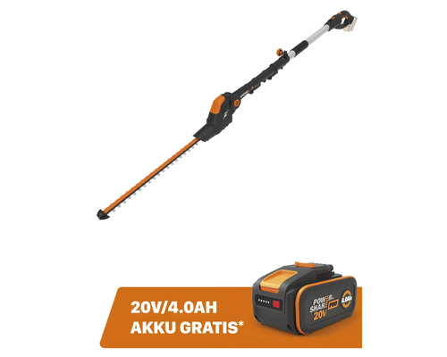 WORX 20V 45cm snoerloze telescopische heggenschaar WG252E.9 + GRATIS bonusartikel: 20V accu WA3644 (4,0Ah)