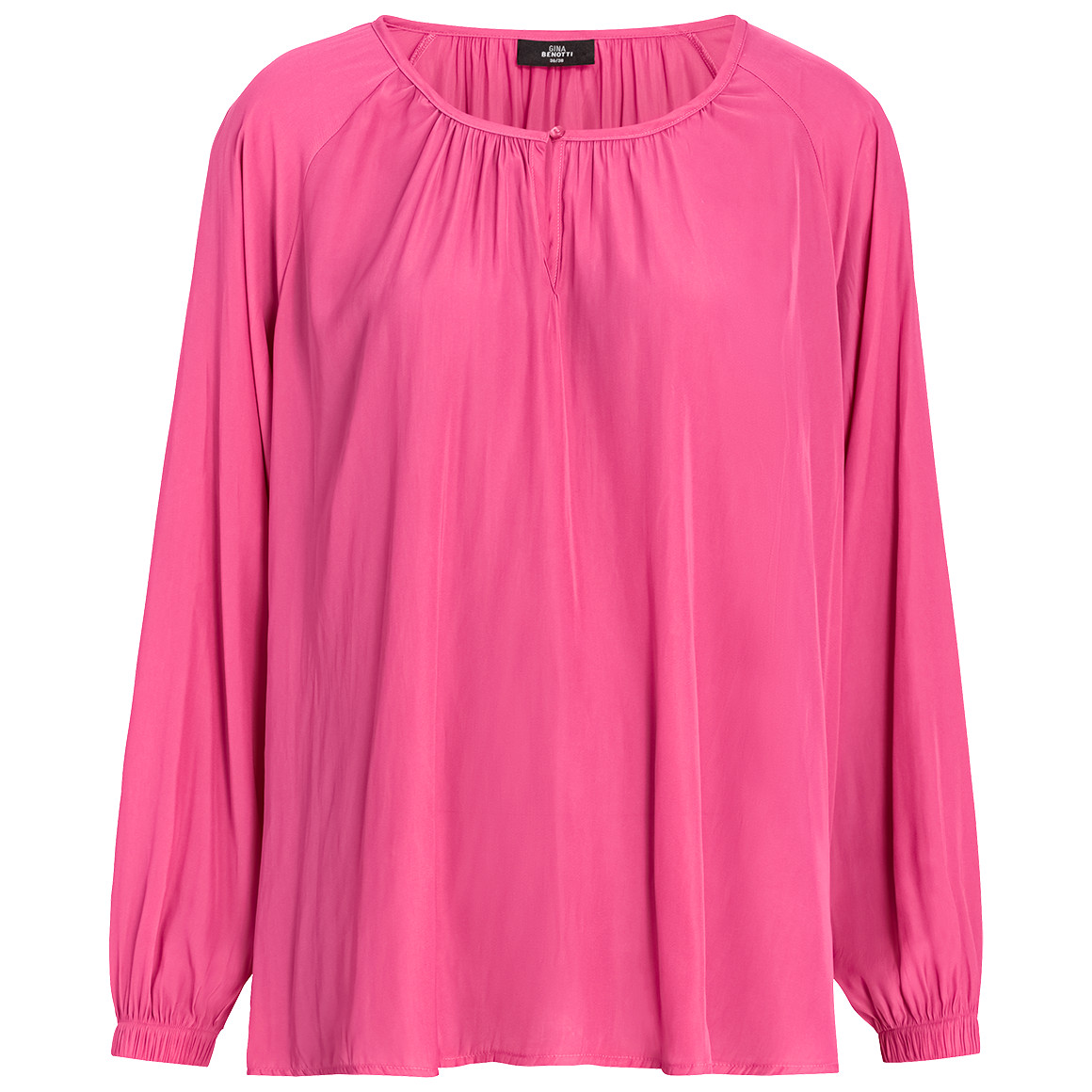 Gina Benotti Damen Bluse in Unifarben pink