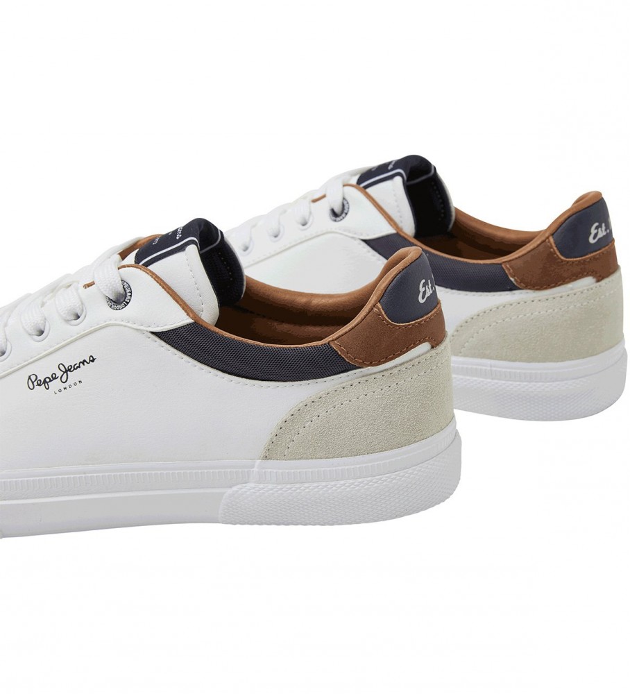 Tênis de couro Pepe Jeans Kenton Court, branco