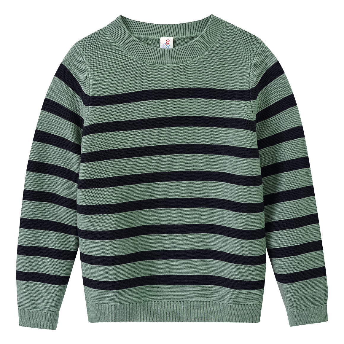 Topolino Jungen Strickpullover mit Streifen dunkeloliv