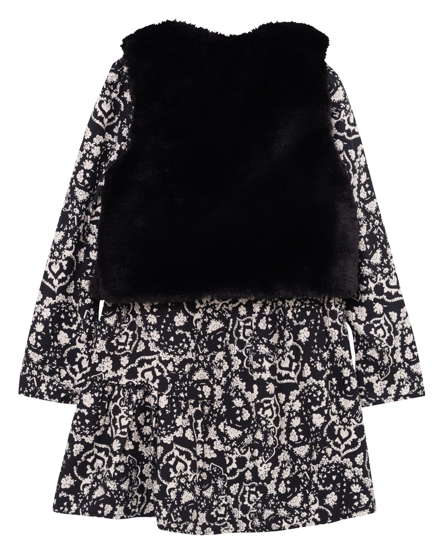 Robe 2-en-1 imprimée| Noir