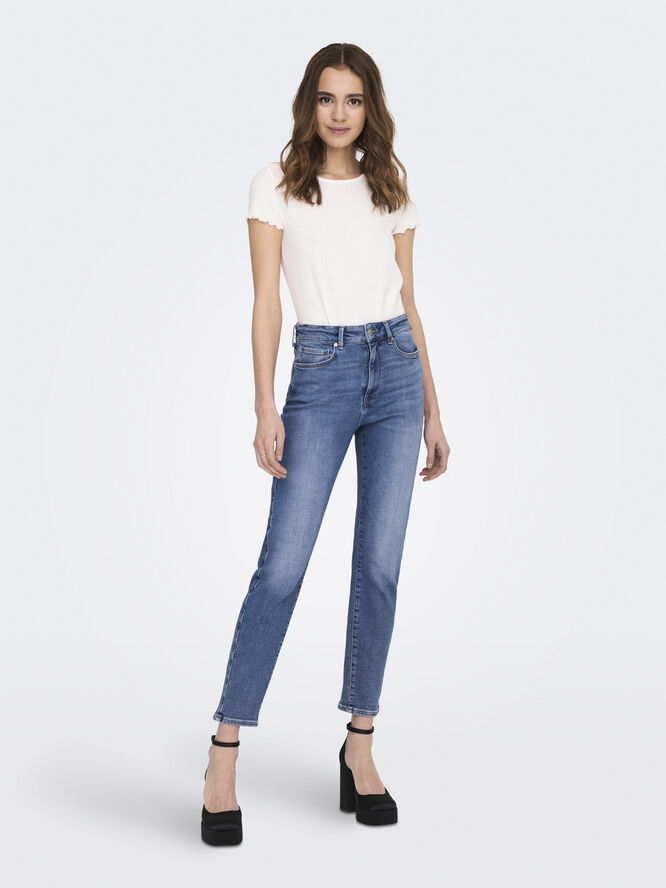 ONLY ONLEMILY STRETCH HW ST AK DNM CRO57 Blå