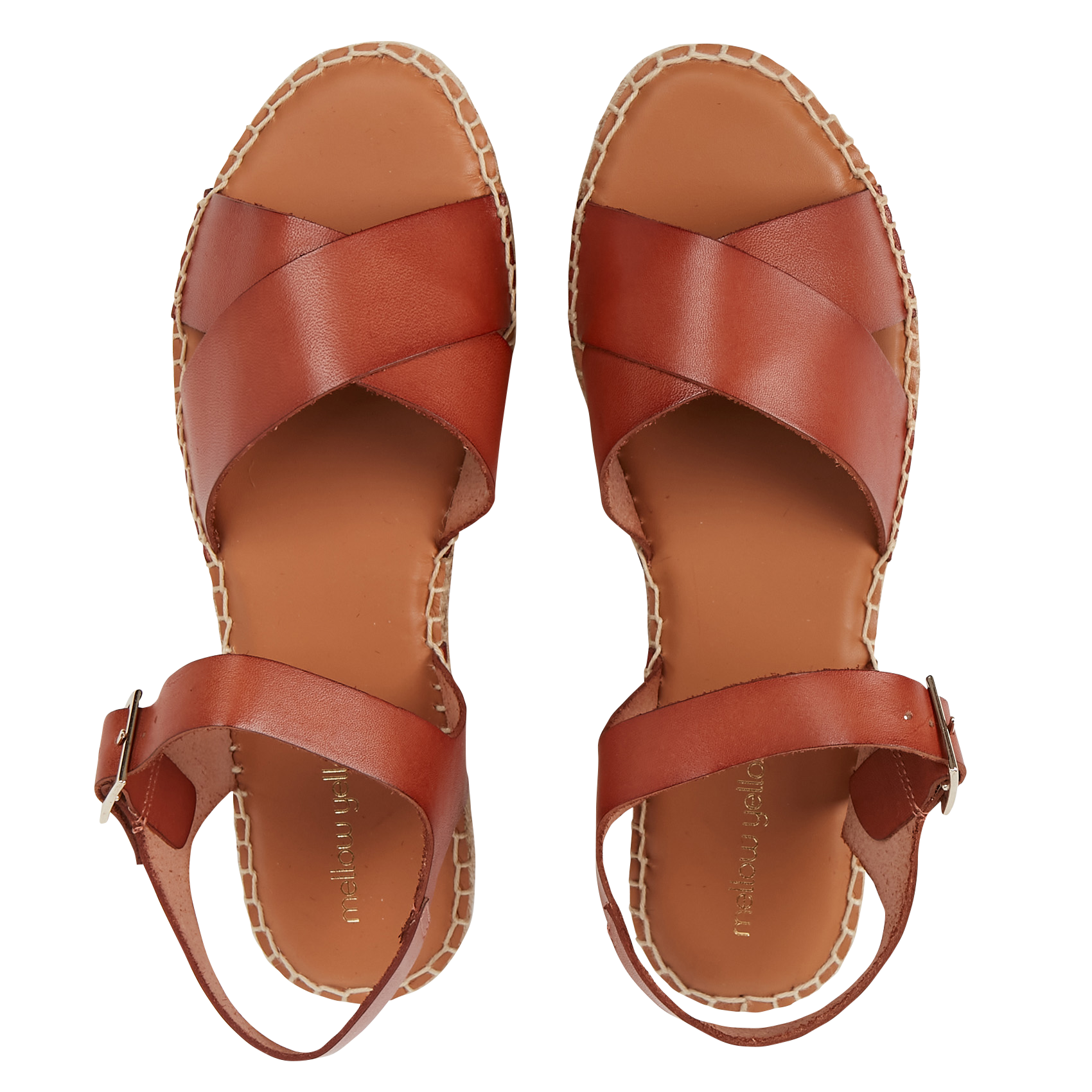 PIO - Espadrilles plates en cuir | Marron
