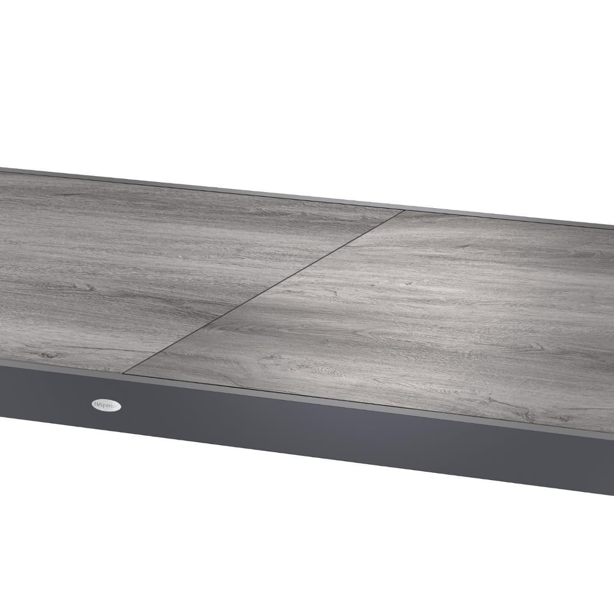 TABLE UNIONE EXTENSIBLE SMOKE GRAPHITE 12 PLACES