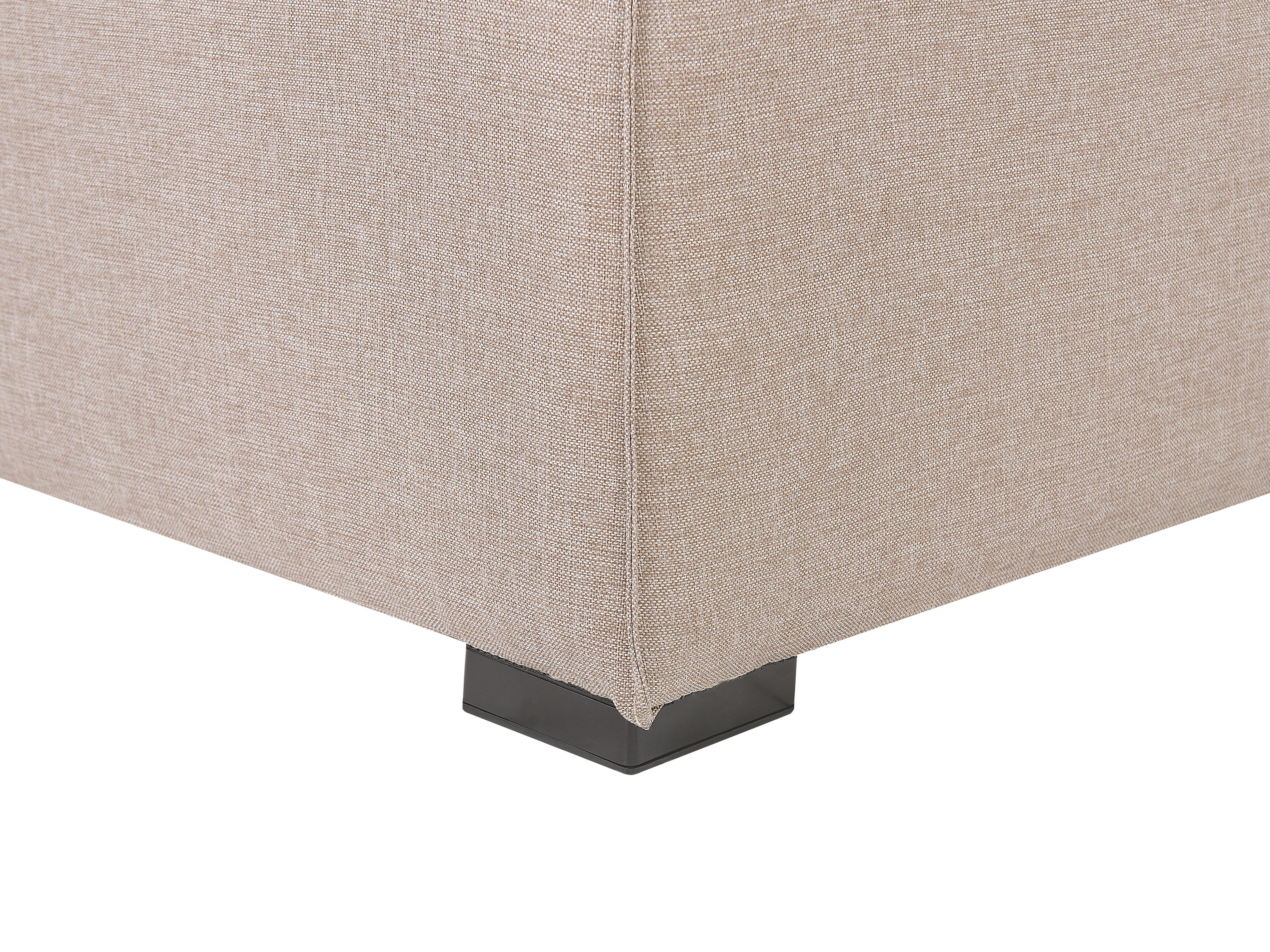 Tuin hoekbank met ottomaan 7-zits AREZZO rechtszijdig modulair Beige