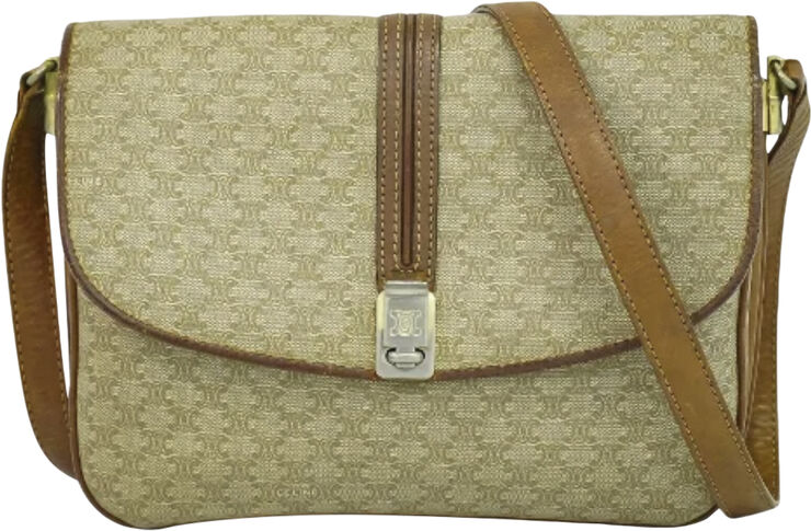 Celine Vintage Celine Crossbody Bag Beige