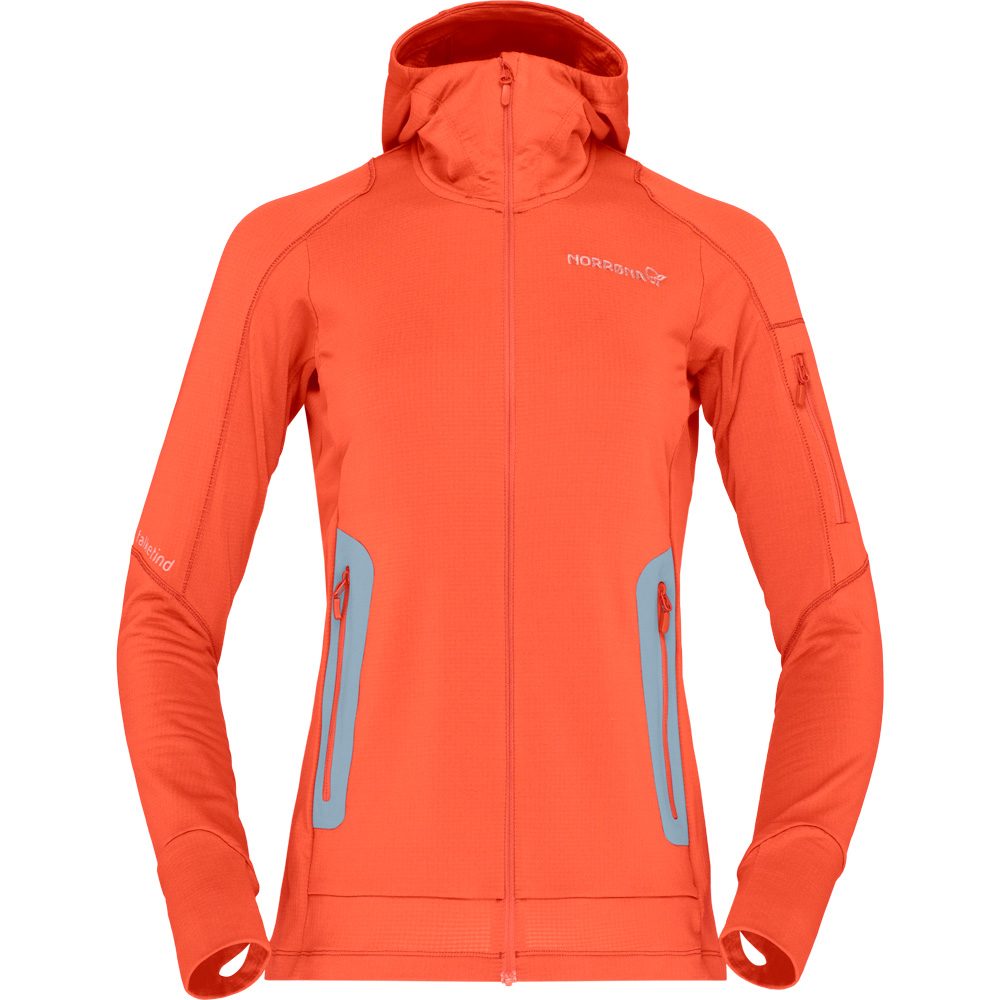 Norrona Falketind Power Grid Fleecejacke Damen orange alert