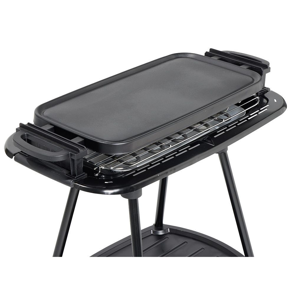 Barbecue 2en1 plancha électrique Town noir 63x39xH80cm 2000W