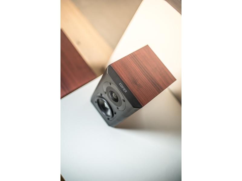 Edifier Regallautsprecher Paar S350DB mit Subwoofer Braun Aktive 2.1 Lautsprecher mit Subwoofer und Bluetooth