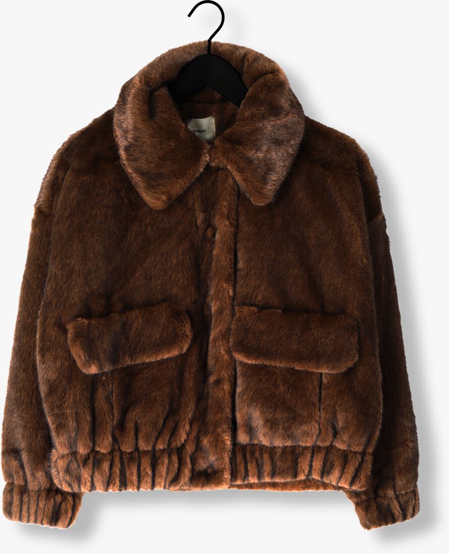 bruine suncoo faux fur jas evan