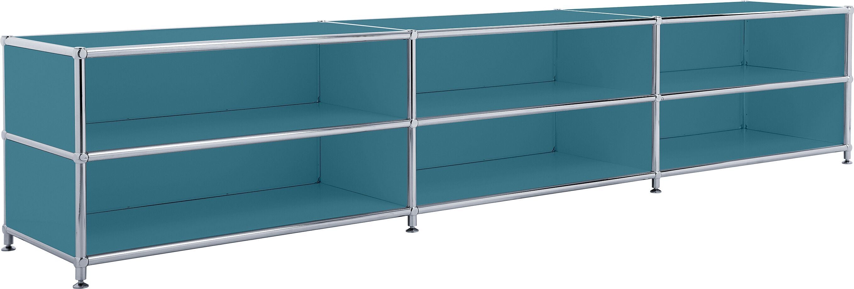 FLEXCUBE Lowboard - Petrol / B: 228.0 cm x T: 40.0 cm x H: 44.0 cm