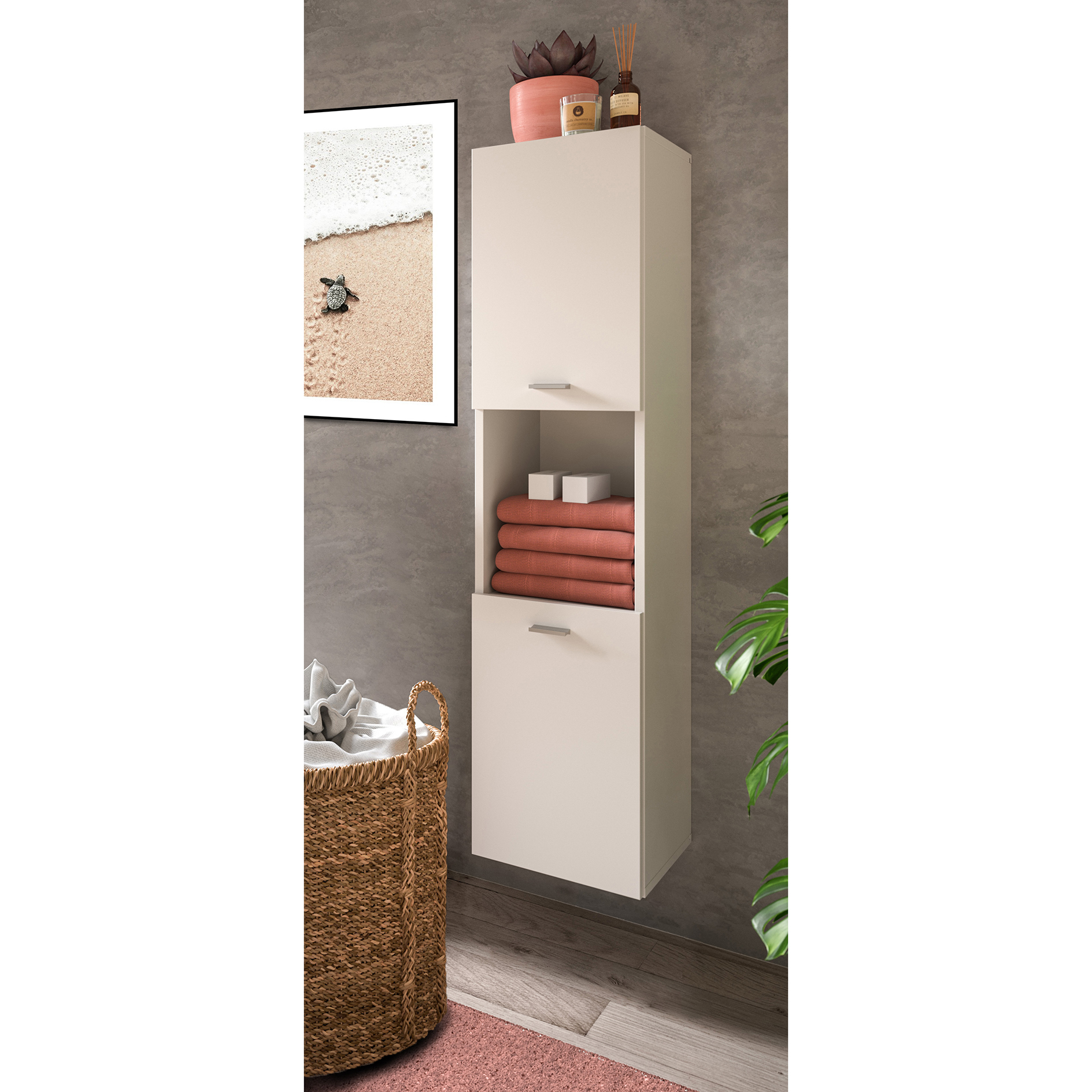 Badschrank BOSTON - weiß - 30 cm