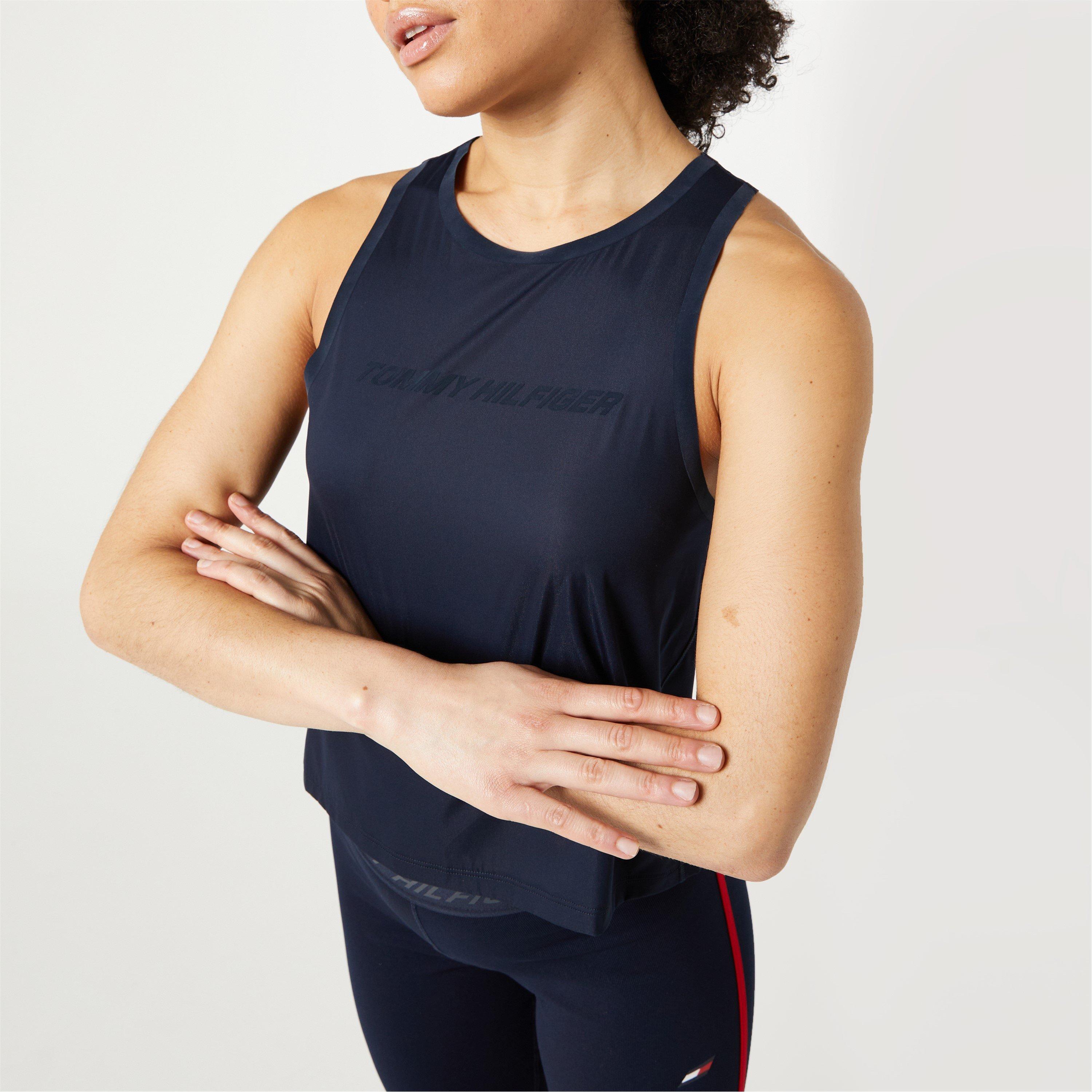 Tommy Sport REGULAR SHEER FLOCK C-NK TANK