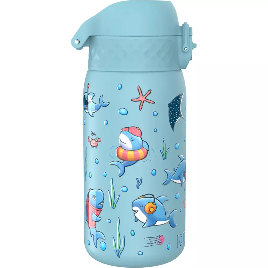 ion8 Kinder-Wasserflasche Edelstahl 400 ml hellblau