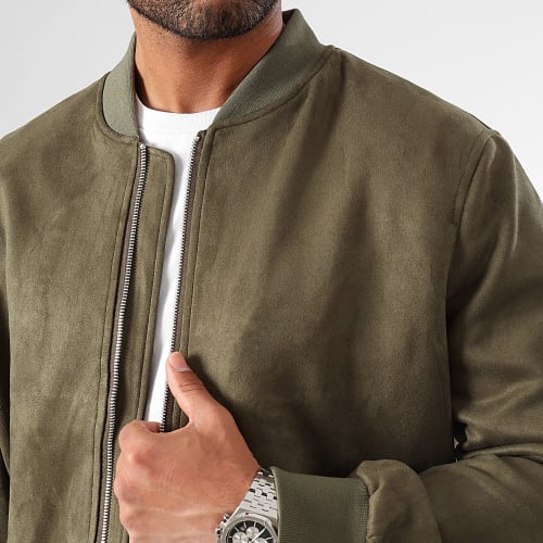 Bomber Suédine 0382 Vert Kaki