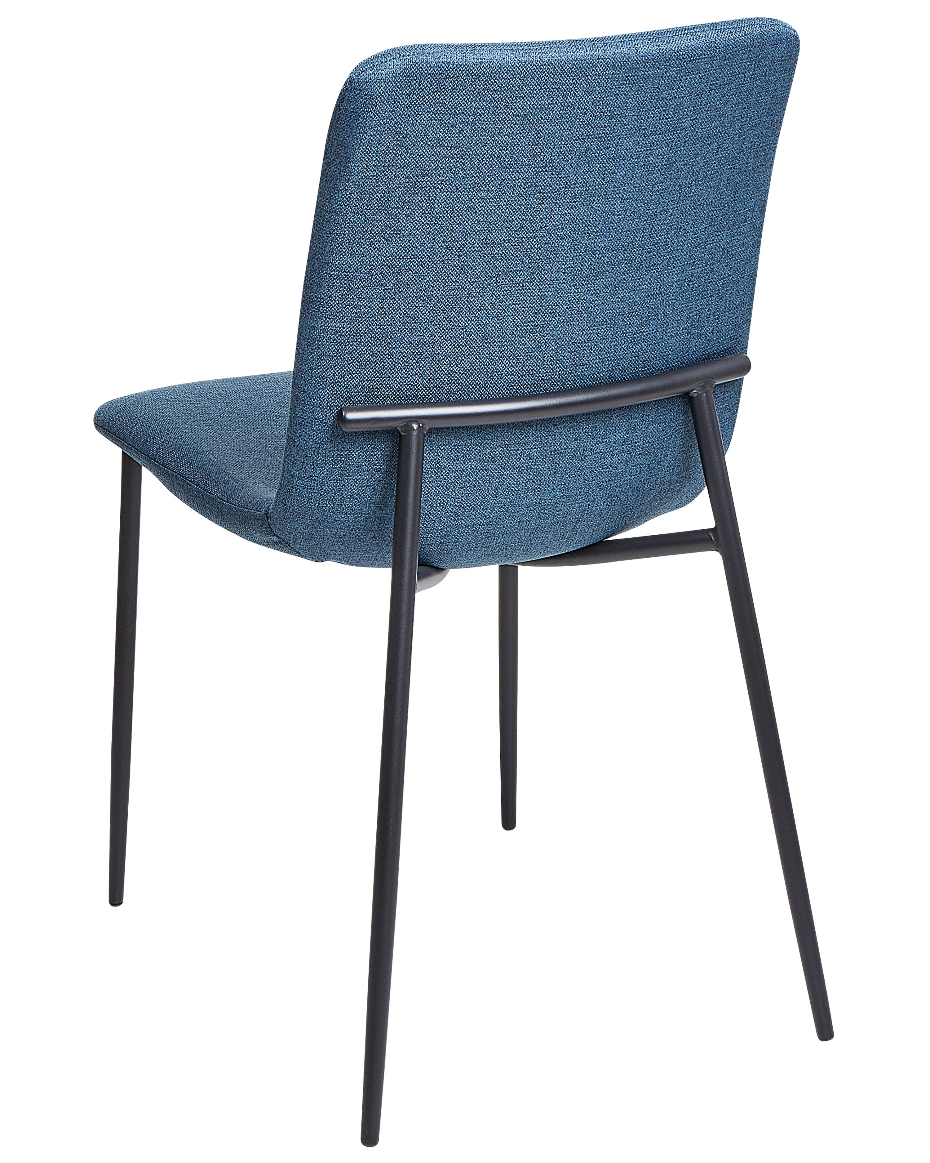 Set van 4 eetkamerstoelen GLENDIVE Donkerblauw