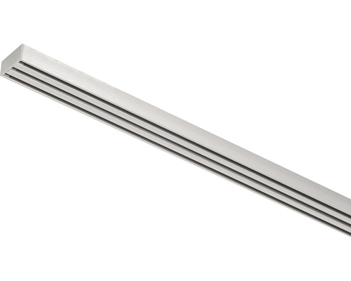Smart Profile Gordijnrailset, 3-rails, aluminium-zilver, 160 cm