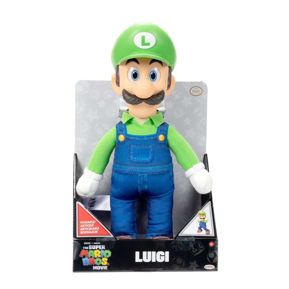 Super Mario Movie - Roto Bamse Luigi (38 cm)