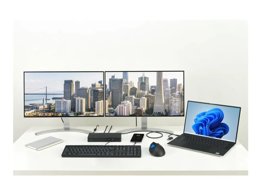 SD4781P USB-C® og USB-A Dual 4K-dockingstation Sort