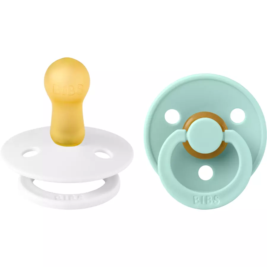 BIBS® Schnuller Colour WhiteMint 6-18 Monate, 2 Stk.