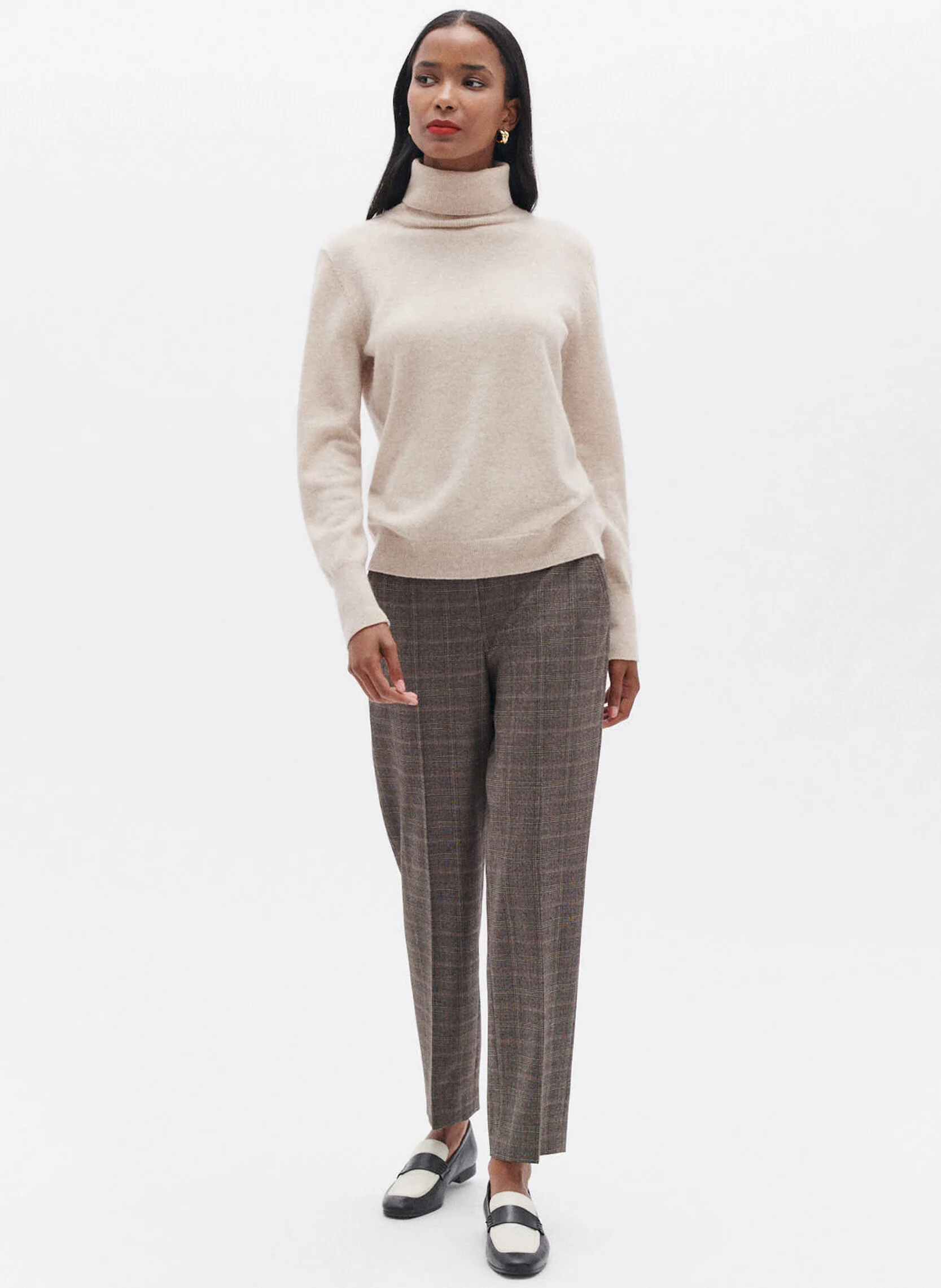 PSIDIKO3 - Pantalon cigarette | Marron