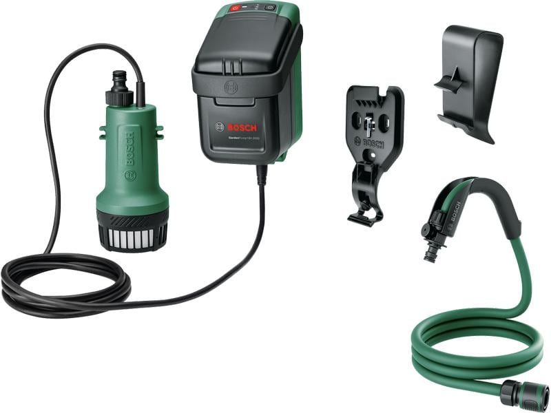 Bosch Akku-Gartenpumpe GardenPump 18 V-2000 Solo Kraftvolle Gartenpumpe für schnellere Bewässerung des Gartens
