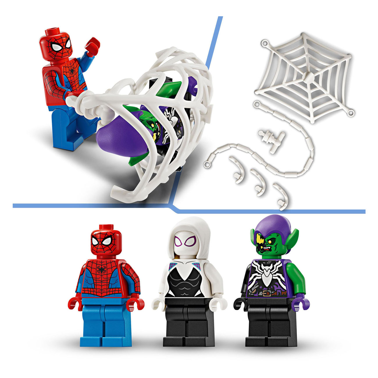 LEGO Super Heroes 76279 Spider-Man racewagen en Venom Green Goblin