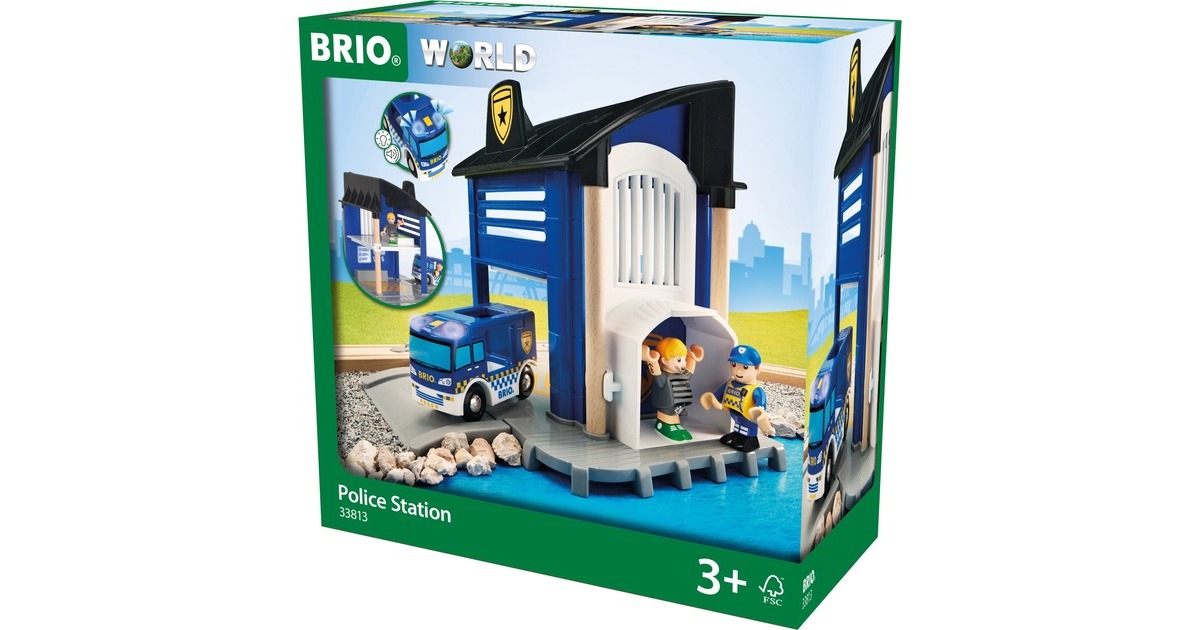 BRIOWorld - Politiebureau met voertuig Speelset