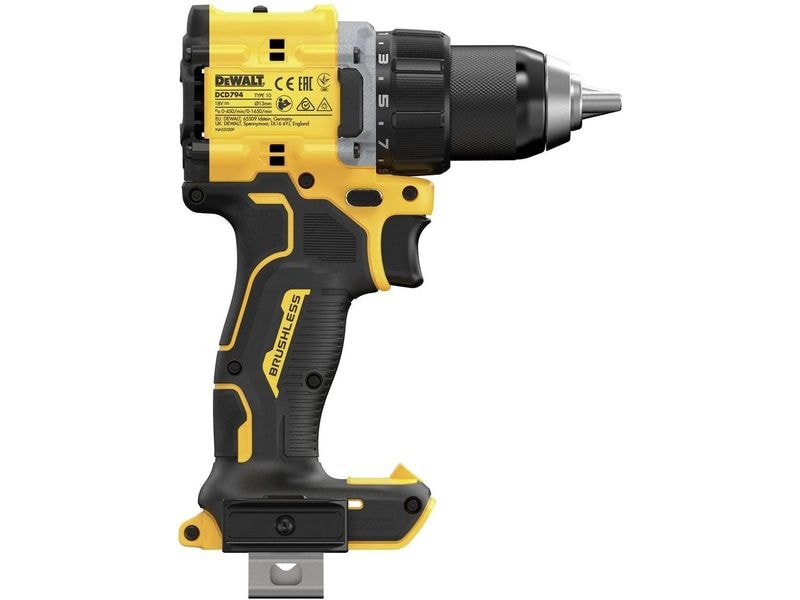 DEWALT Akku-Bohrschrauber DCD794NT-XJ Ohne Akku Kompakter und leistungsstarker Akku-Bohrschrauber mit 2 Gängen und bürstenlosem Motor