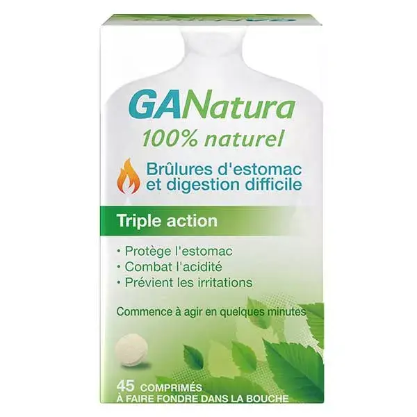 GANatura Alívio 100% Natural para Azia e Indigestão - 45 Comprimidos