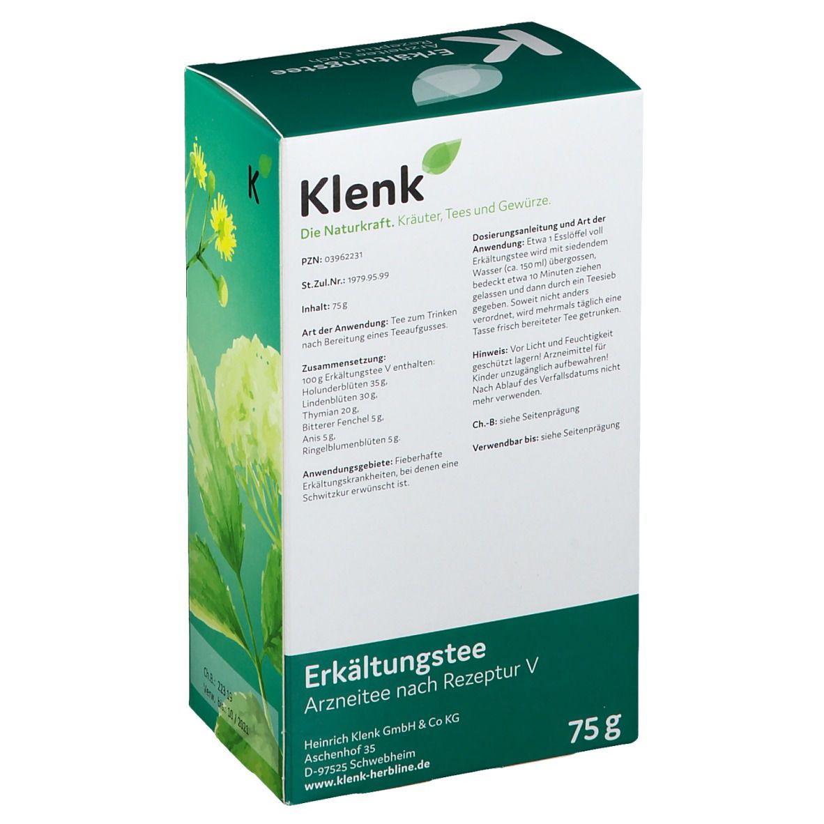 Erkältungstee Arznei-Tee Klenk