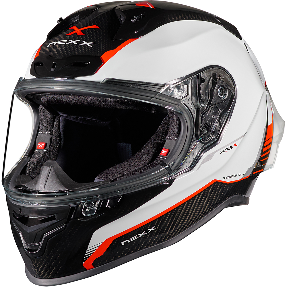 Nexx - Casque X.R3R Carbon Blanc / Noir / Rouge