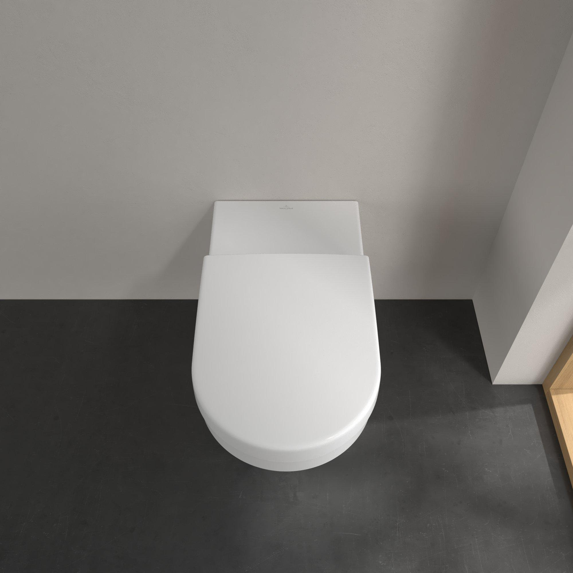 Villeroy & Boch ViCare randloos toilet extra lang recht CeramicPlus met AntiBac wit glans