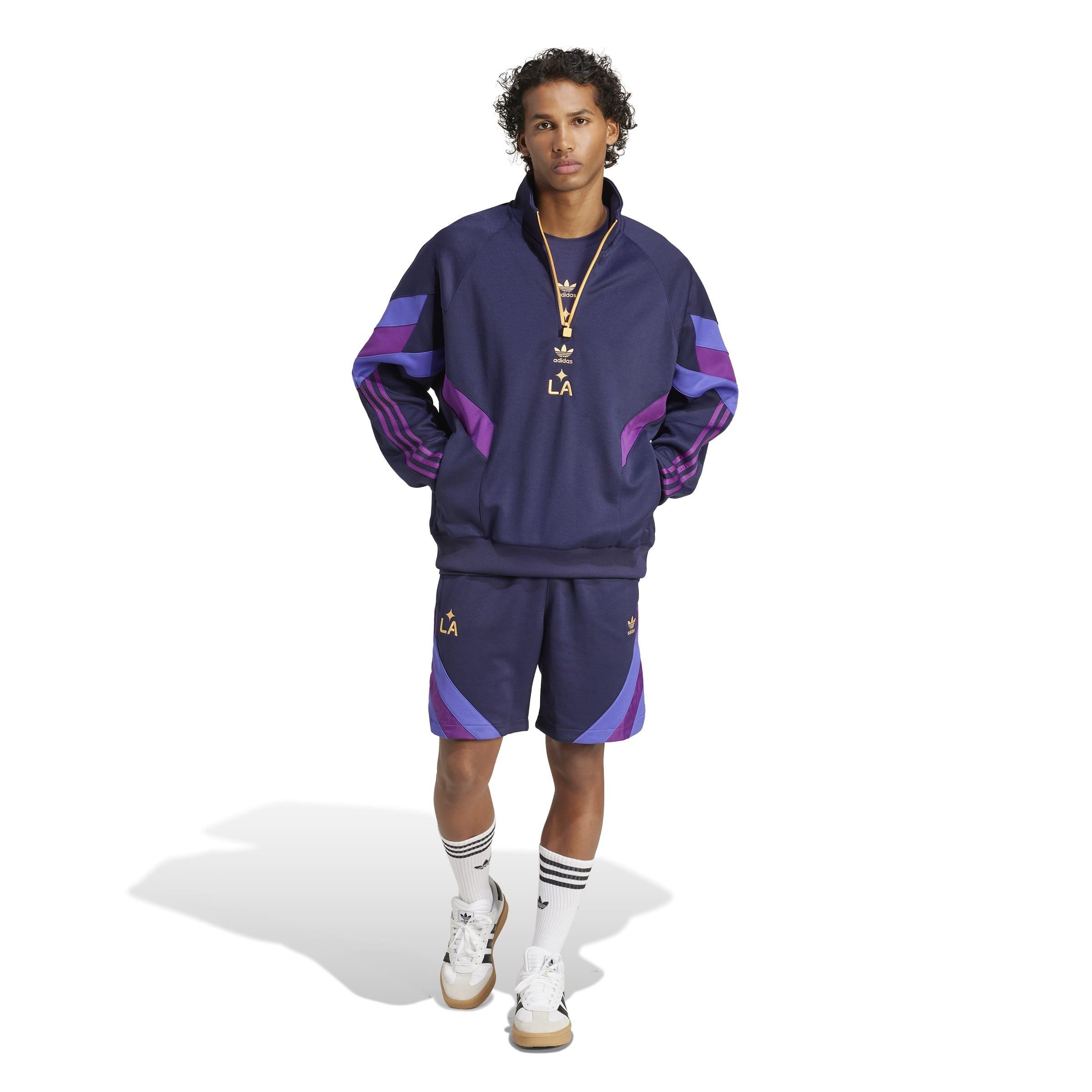 adidas LA Galaxy Originals Half-Zip Crew Sweatshirt Mens