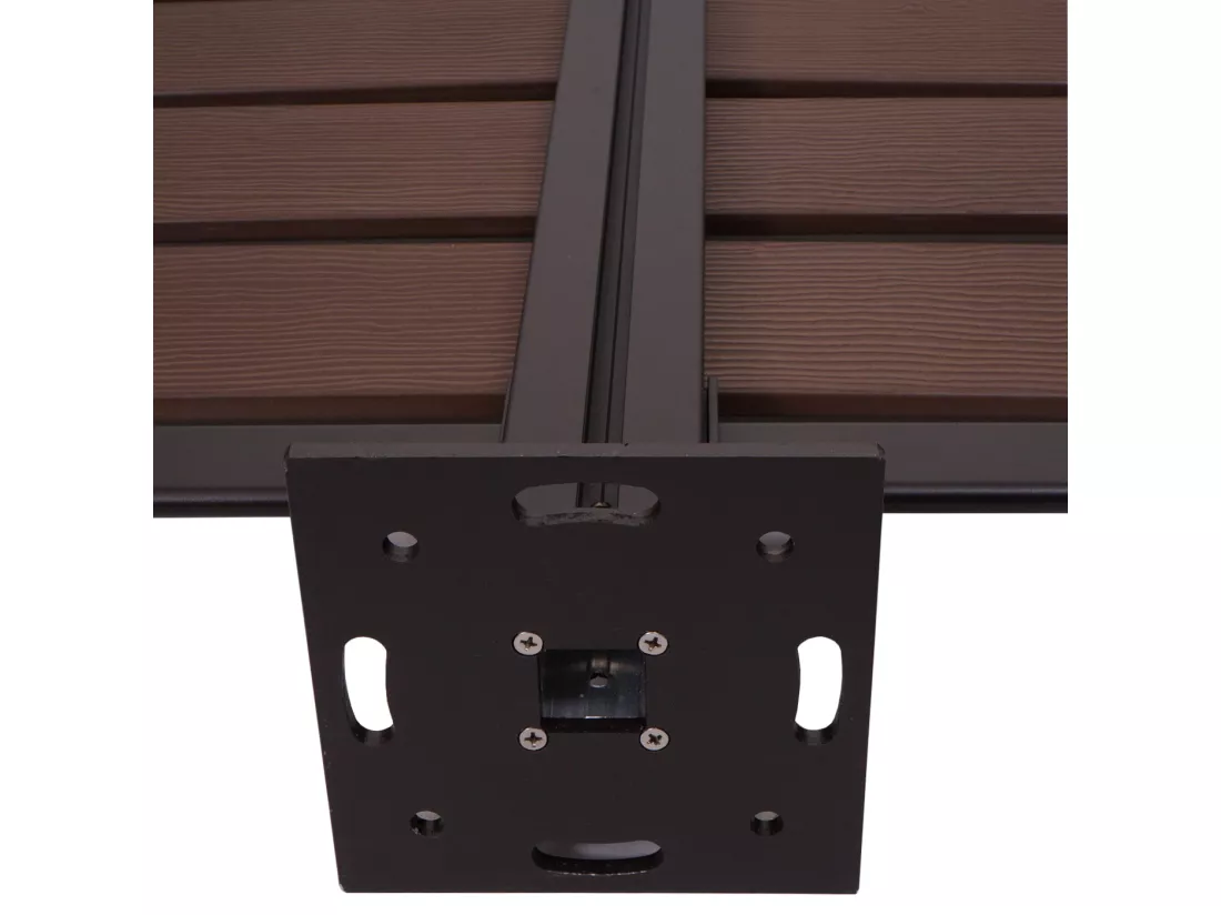 Clôture pour poubelles en aluminium MCW-K57, marron