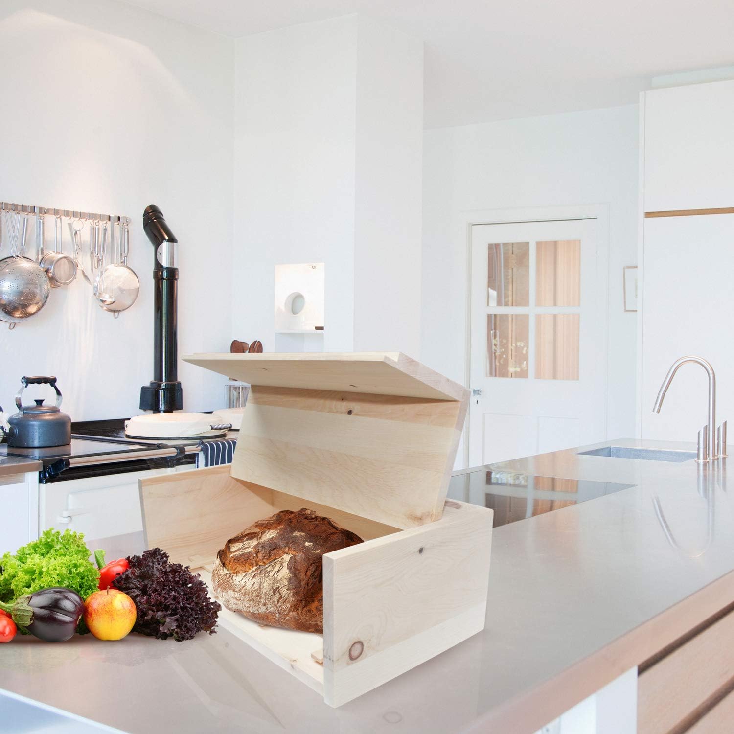 ZirbenFamilie Zirben-Brotkasten • Hygienische Aufbewahrungsbox 45x16x25cm aus duftendem ZirbenHolz • ein Produkt der ZirbenFamilie - bekannt aus dem Fachhandel & der Hotellerie