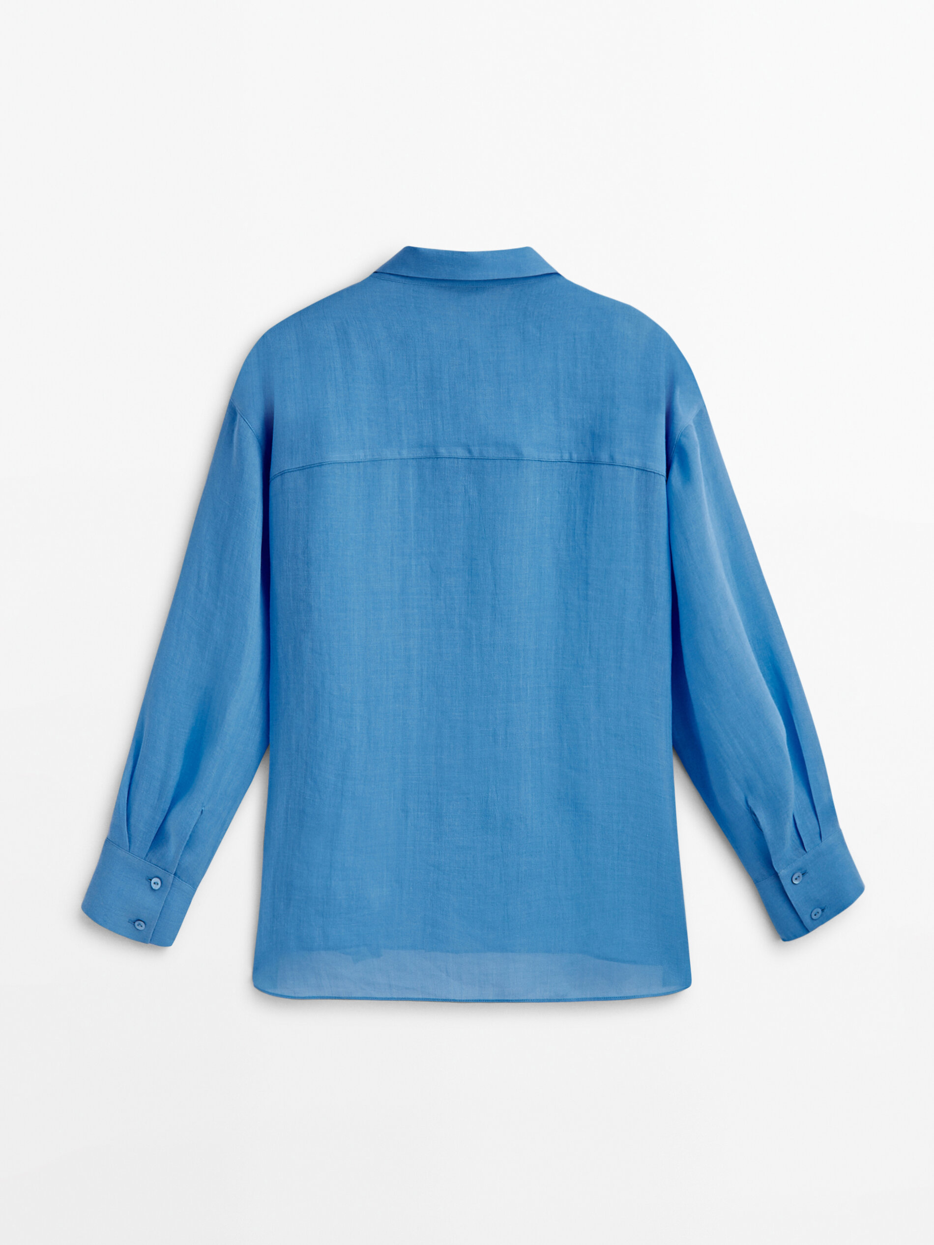 Camisa oversized 100% cobre - AZUL