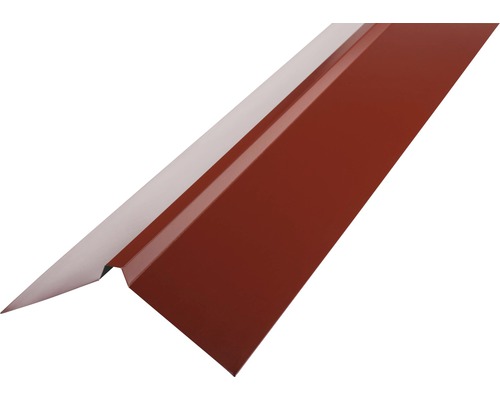 PRECIT rechte nok voor trapeziumplaat, oxiderood RAL 3009, 1000 mm x 95 mm x 95 mm