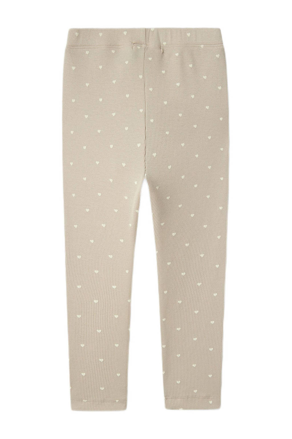 LIL' ATELIER slim fit legging zand/wit