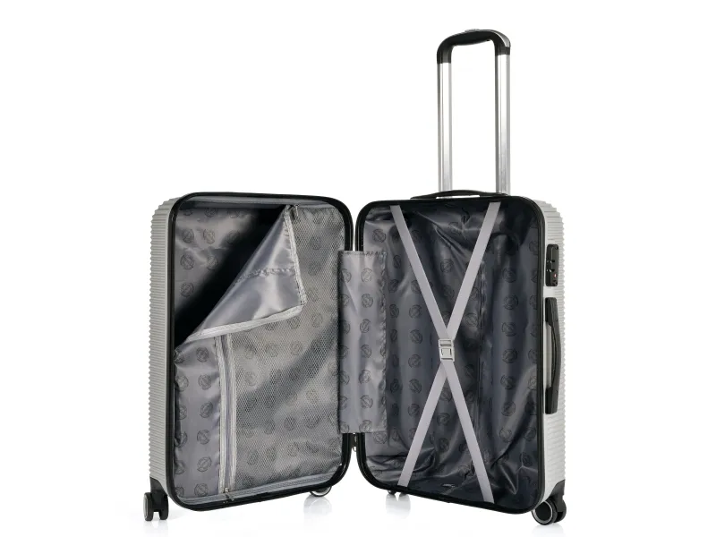 Kuffertsæt RW Classic sølv 20”/24”/28” 70% genanvendt ABS plastik med TSA-lås