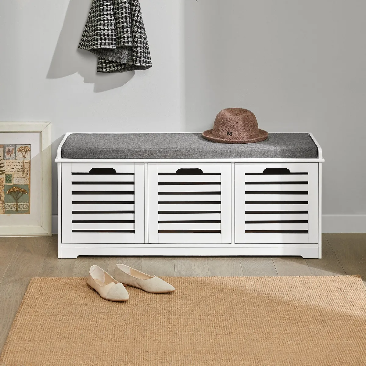 SoBuy FSR23-W Banc de Rangement